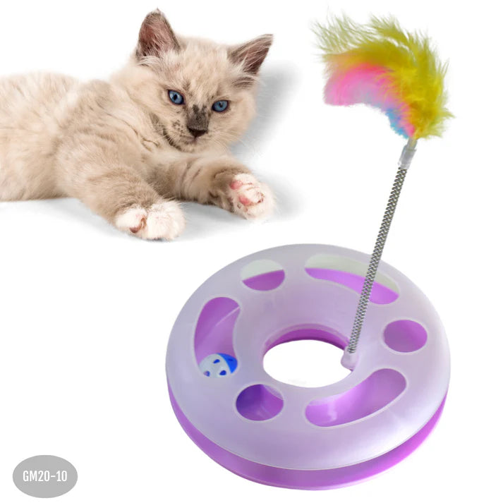 JUGUETE CON PLUMA PARA GATO