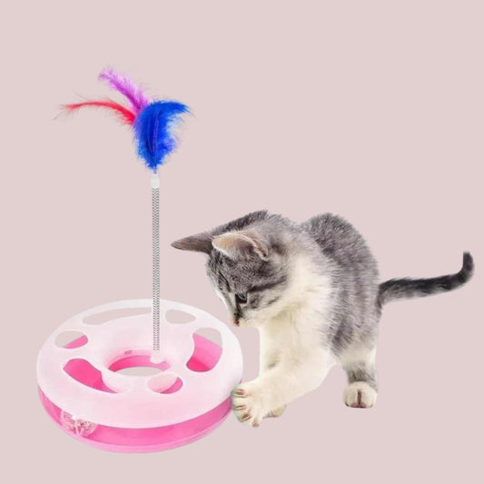 JUGUETE CON PLUMA PARA GATO